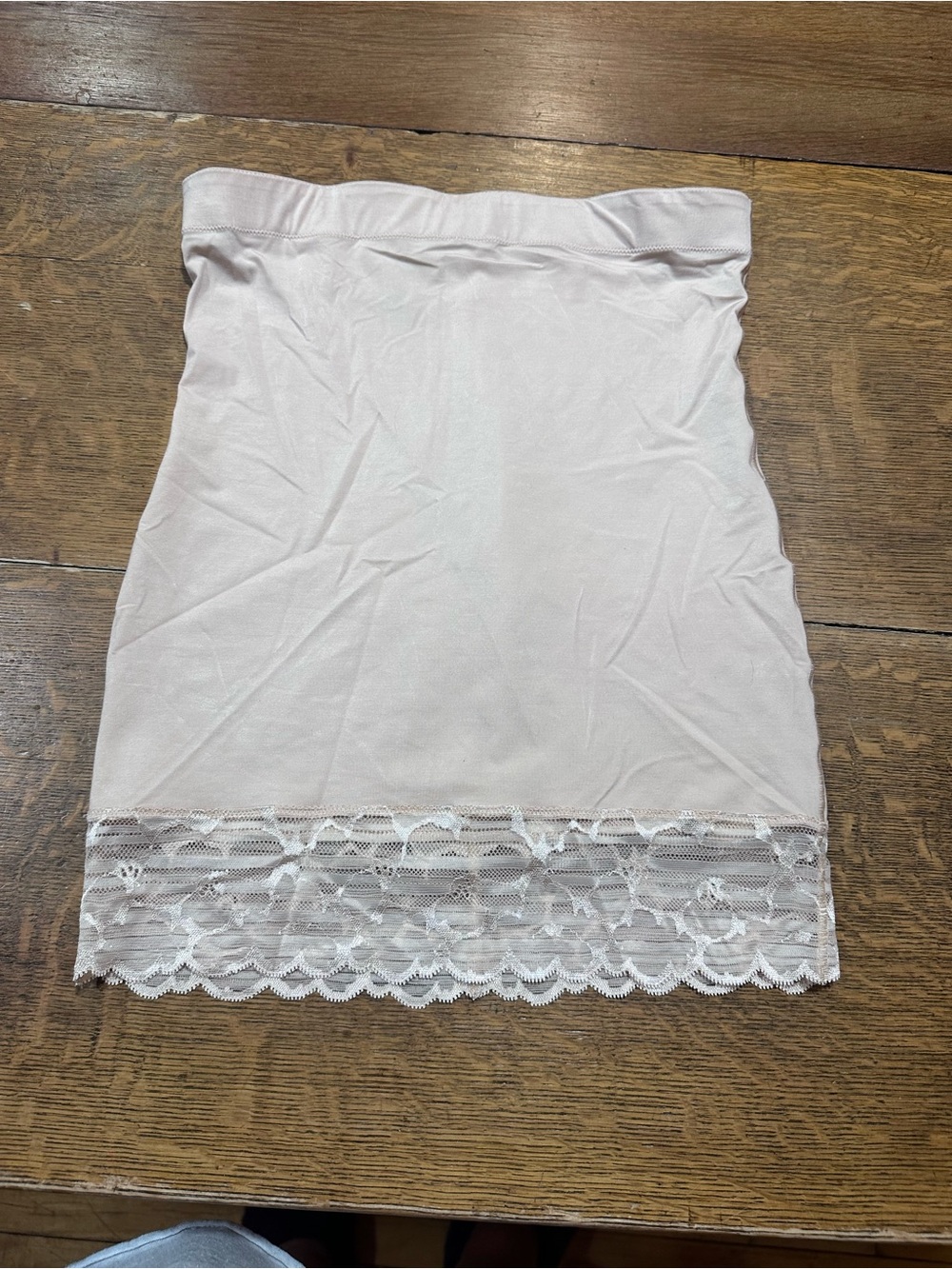 SPANX Light Pink Lace-Hem Half Slip Sz large